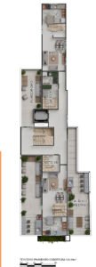 Terceiro pavimento - cobertura 124m²