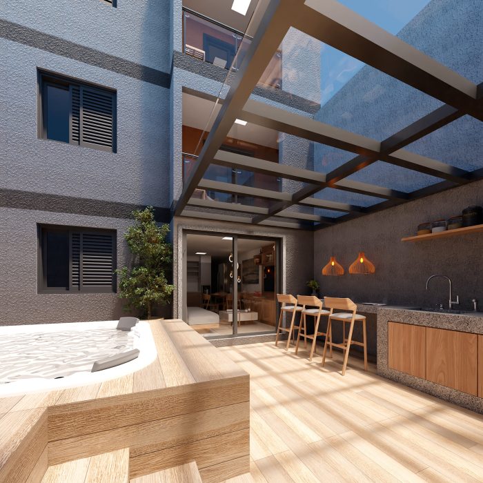 Apartamento quintal Garden